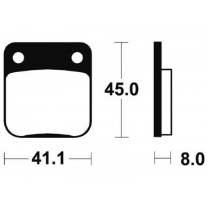 PLAQUETTES DE FREIN ARRIÈRE MONO PISTON BENDIX YCF